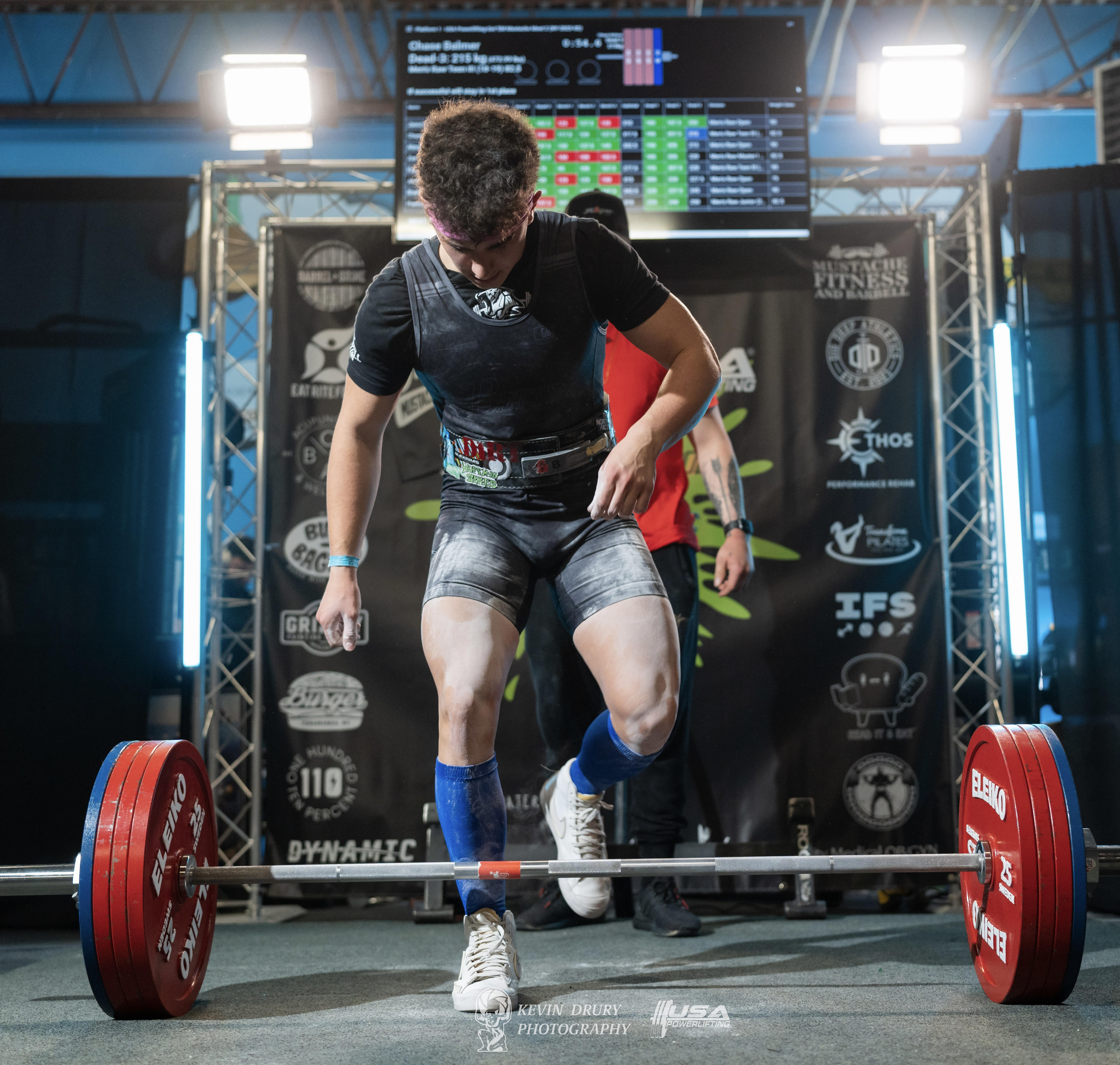 Chase deadlifting